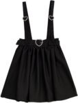 Women's Gothic Lolita Heart Button Adjustable Suspender Skirt