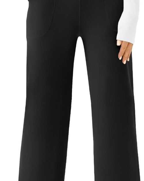 Women's High Waist Wide Leg Yoga Sweatpants with Pockets