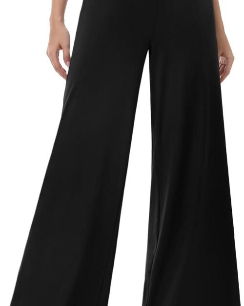 Women's High Waist Stretchy Wide Leg Palazzo Pants