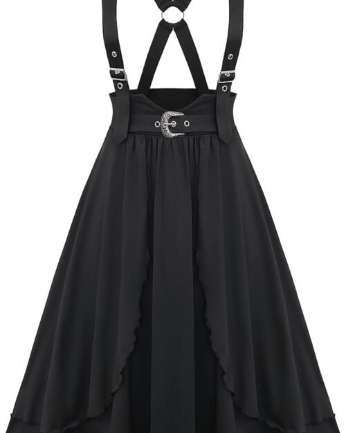 Plus Size Women's High Waisted A-Line Gothic Mini Skirt