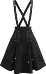 Women's Gothic Lace Up Crisscross Strap Suspender Skirt