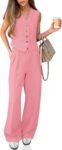 Women's Crop Vest V Neck Blazer Wide Leg Pants Set
