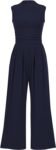 Women's Sleeveless Mock Neck Wide Leg Jumpsuit with Pockets