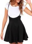Women's High Waist Flare Skater Suspender Short Skirt