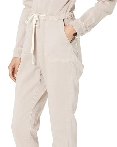 Women's Utility Long Sleeve Tie Detail Jumpsuit