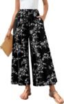 Women's Elastic Waist Dressy Casual Wide Leg Palazzo Pants